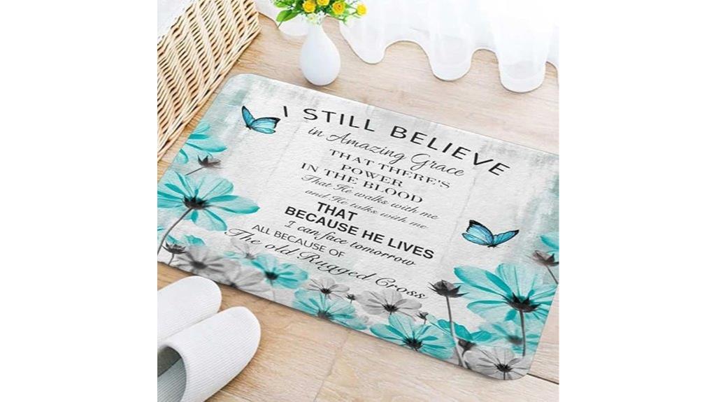 motivational bathroom floor mat