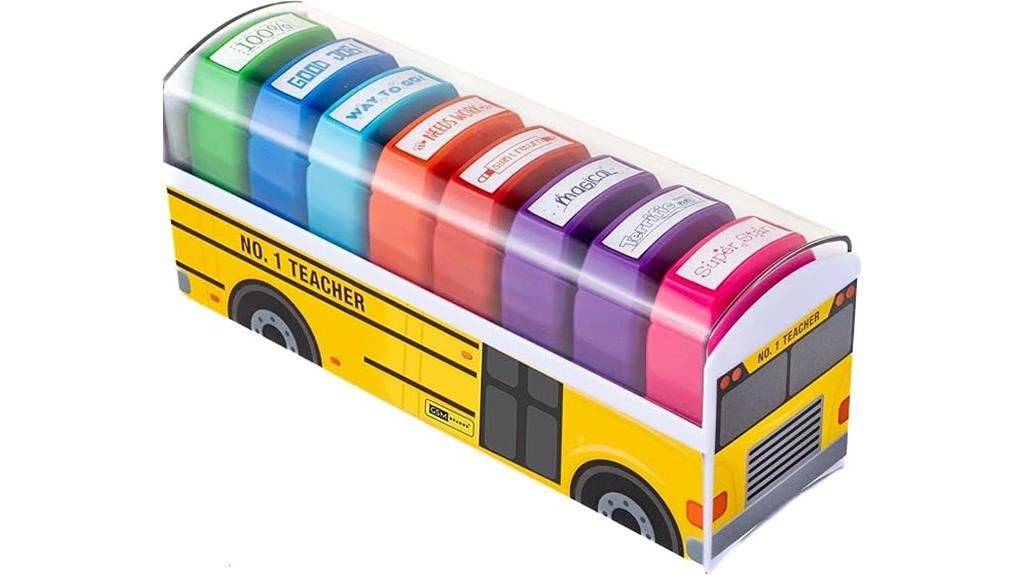 motivational teacher self inking stamps