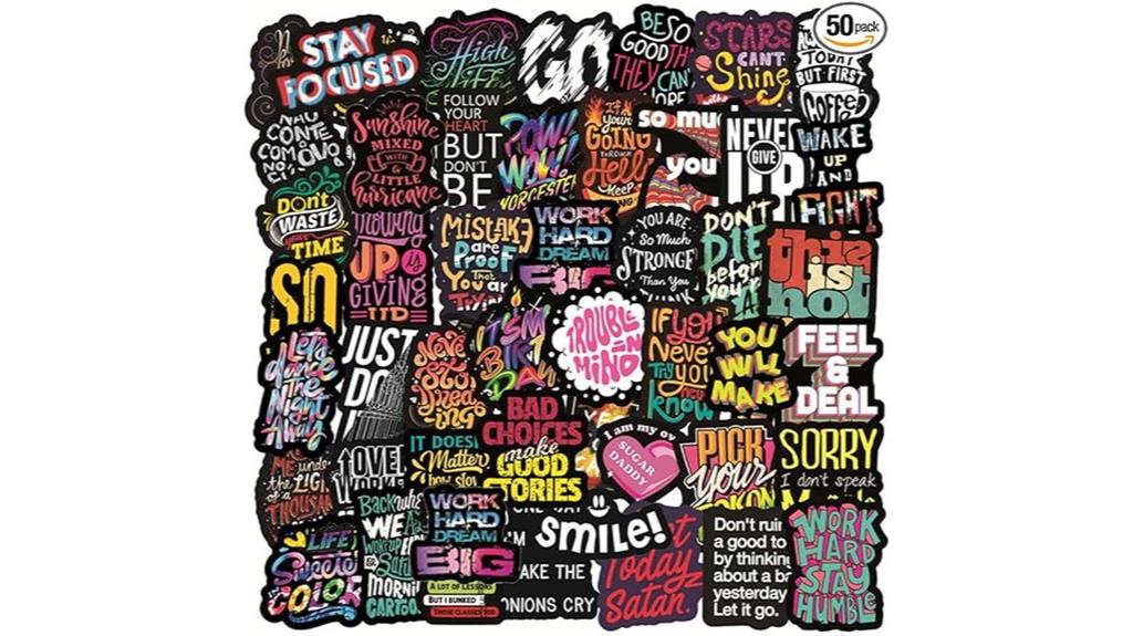 motivational vinyl decal set