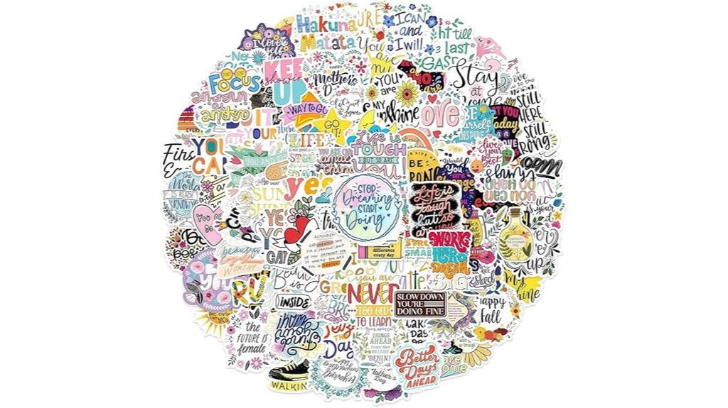 motivational waterproof sticker pack