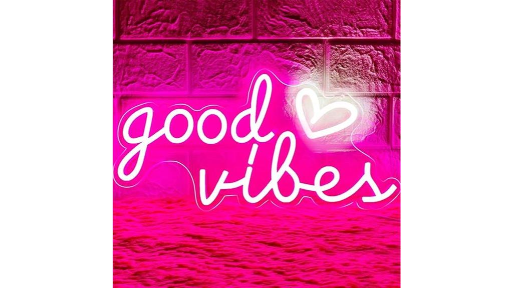neon pink wall sign