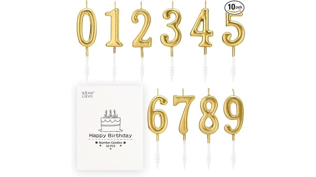 numeral candle set