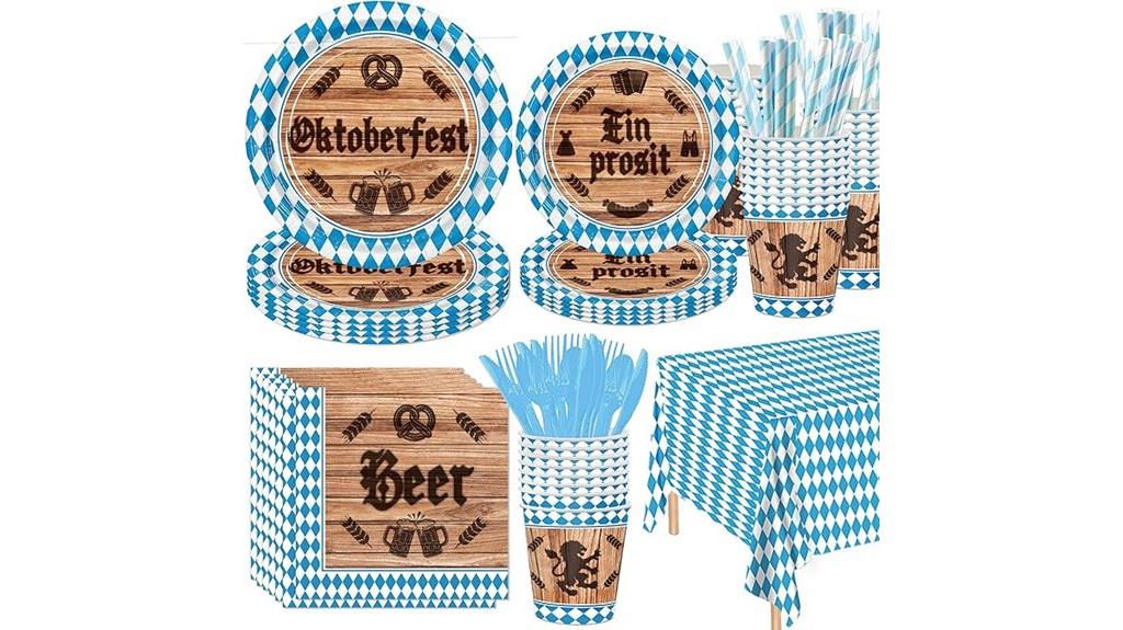 oktoberfest themed dinnerware set
