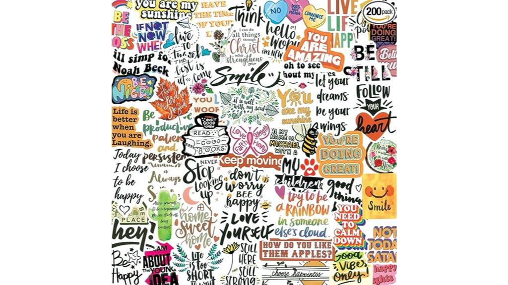 one hundred inspirational stickers