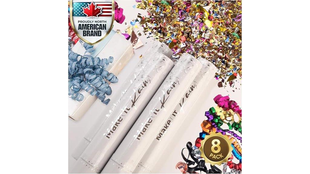 party poppers 8 pack