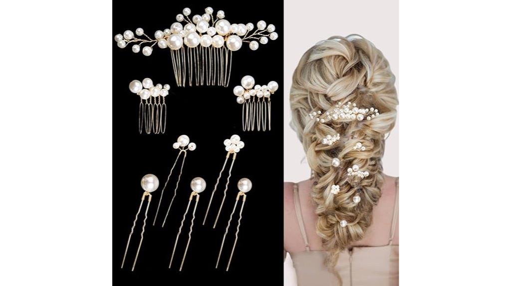 pearl bridal hair combs
