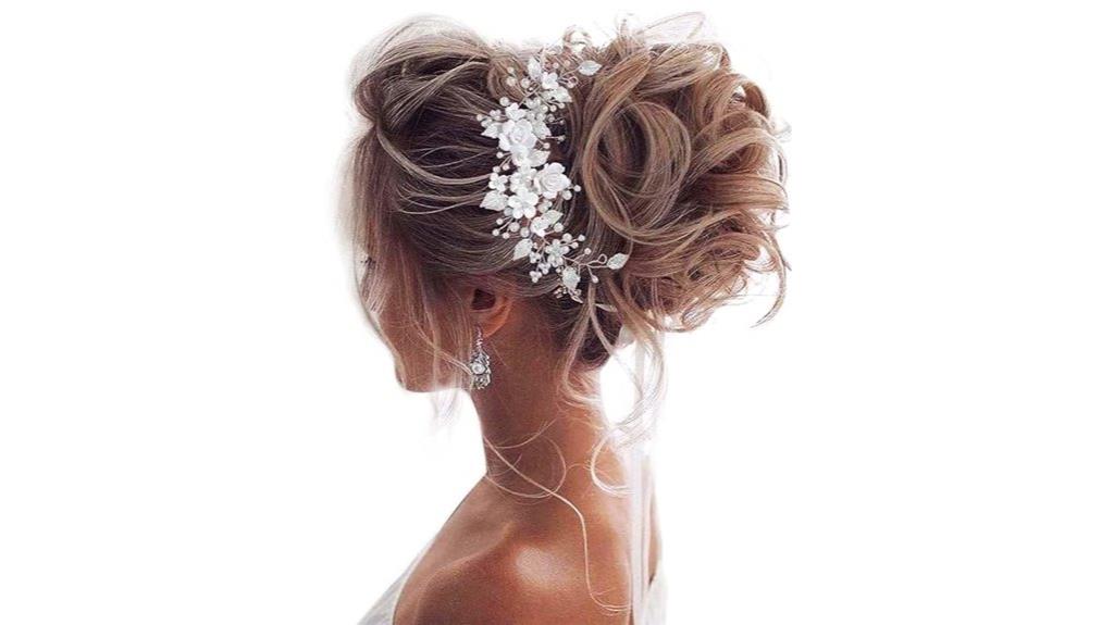 pearl wedding hair vine