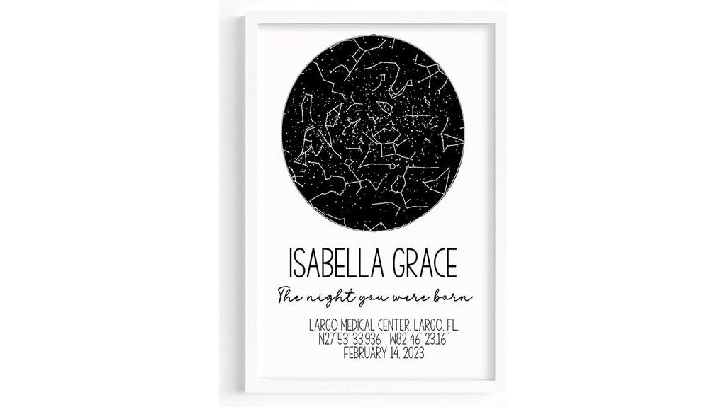 personalized birthday star map