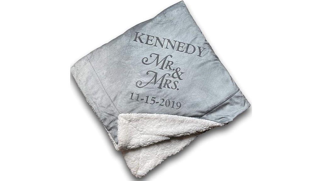 personalized wedding gift blanket