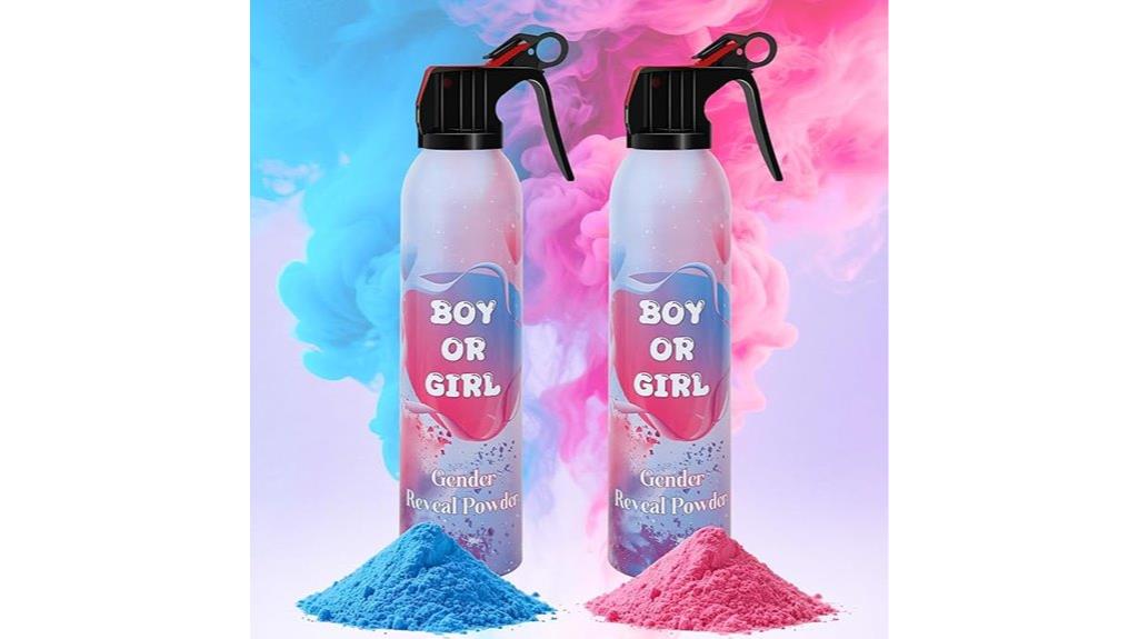 pink and blue smoke bombs