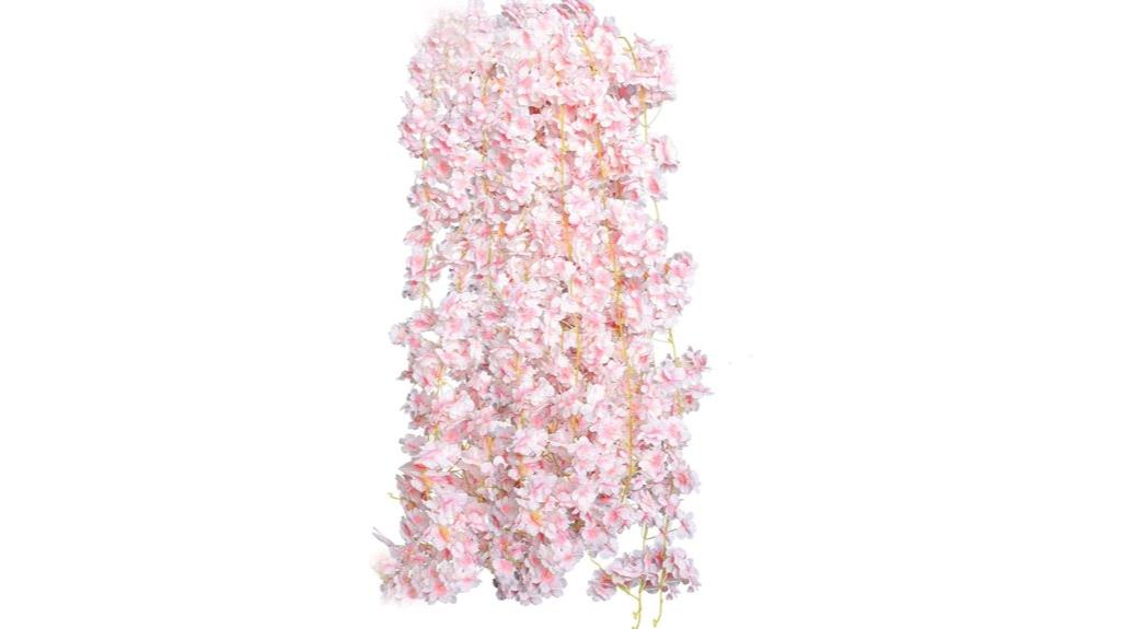 pink cherry blossom garland