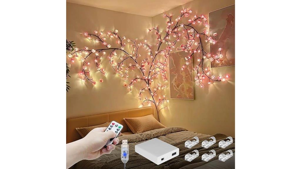 pink cherry blossom lights
