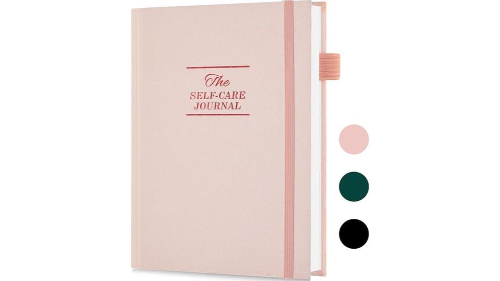 pink self care gratitude journal