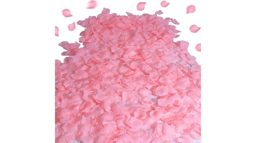 pink silk rose petals