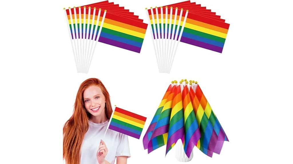 rainbow pride flag set