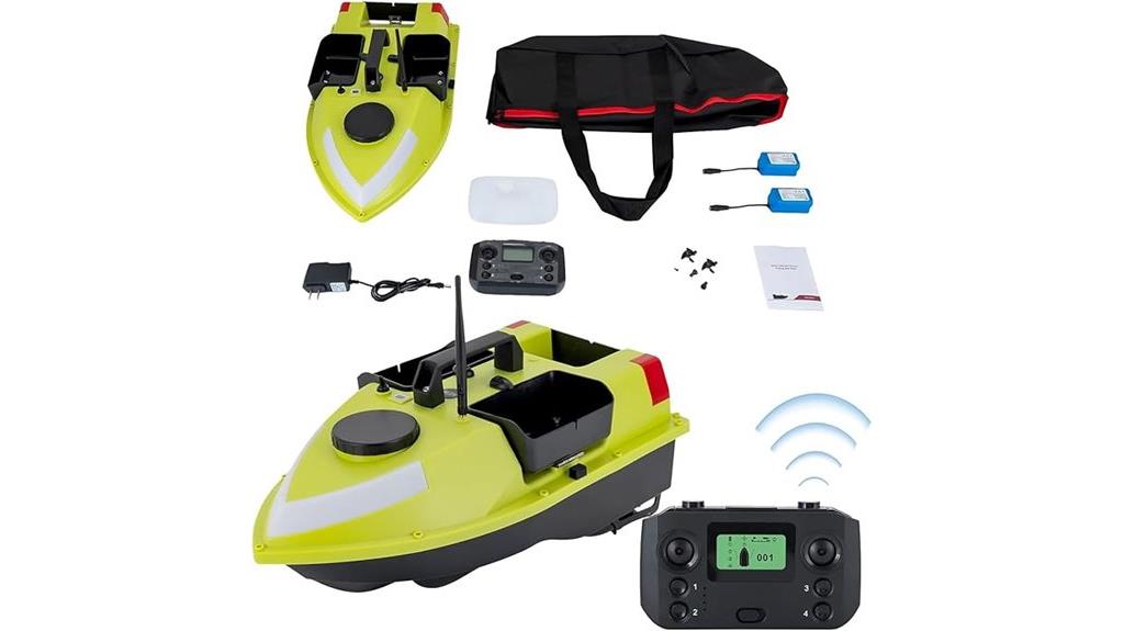 rc bait boat with dual motors