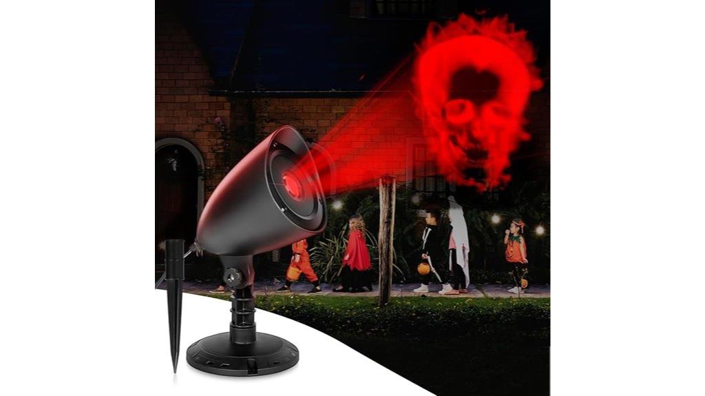 red skull halloween lights