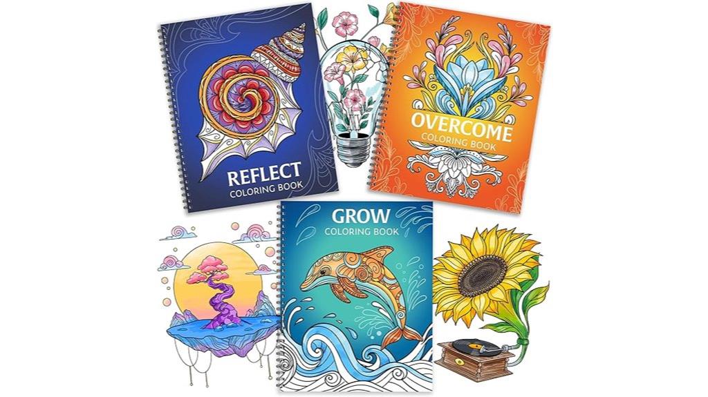 relaxation coloring book set