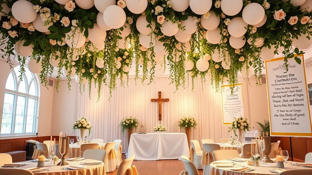 religious confirmation celebration decorations