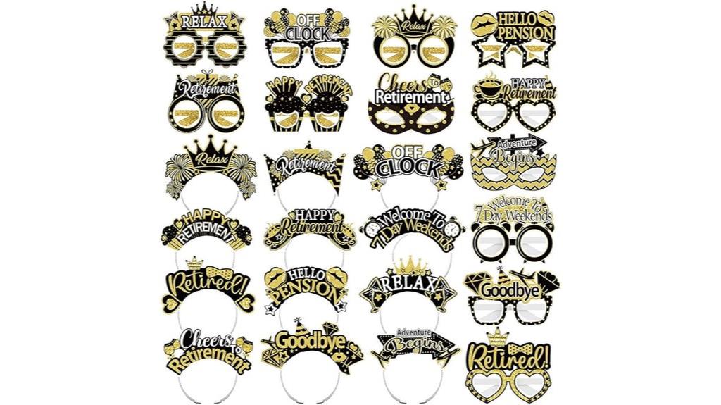 retirement party glasses set