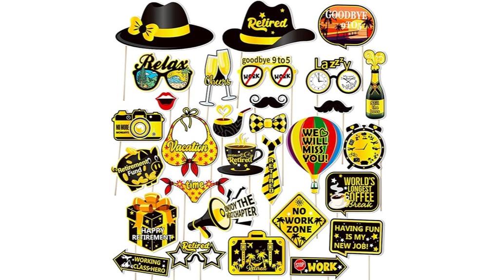 retirement party photo props