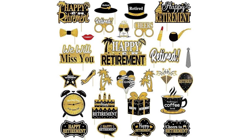 retirement party photo props