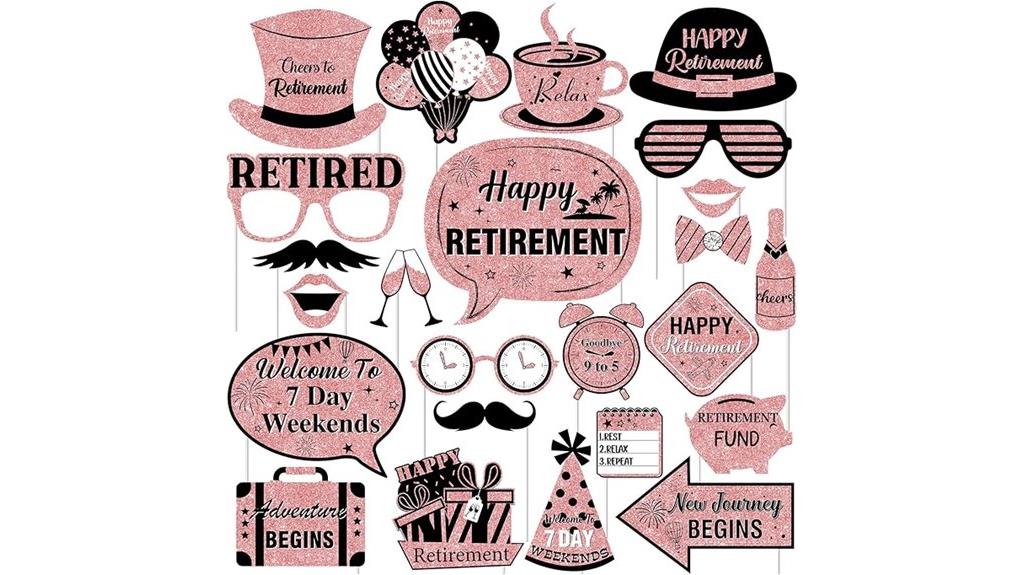 retirement photo booth props