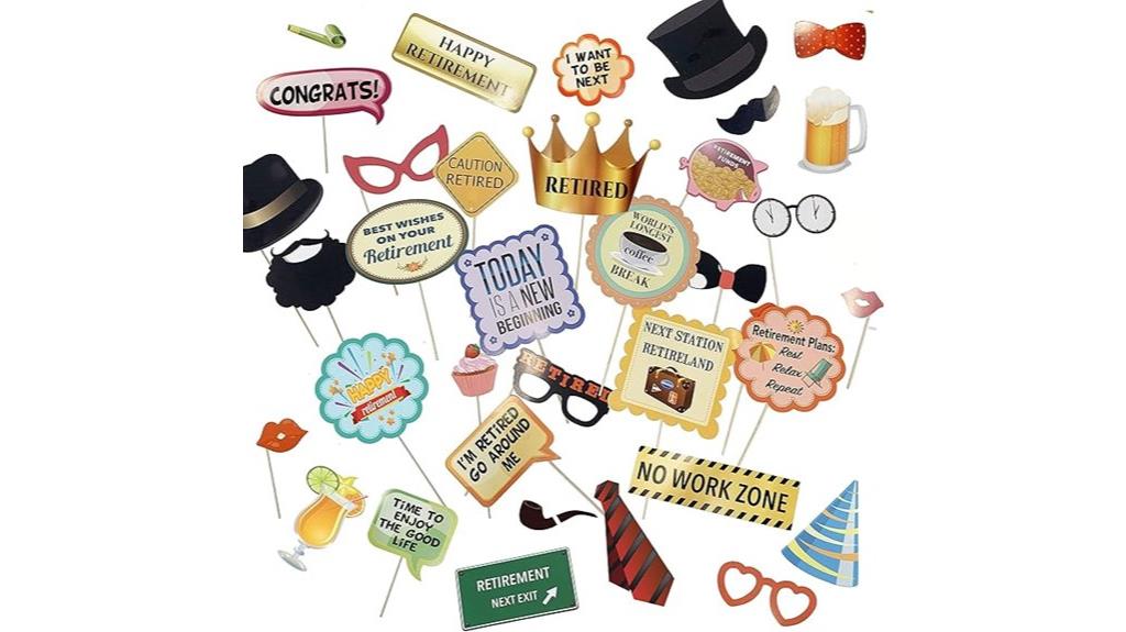 retirement photo booth props