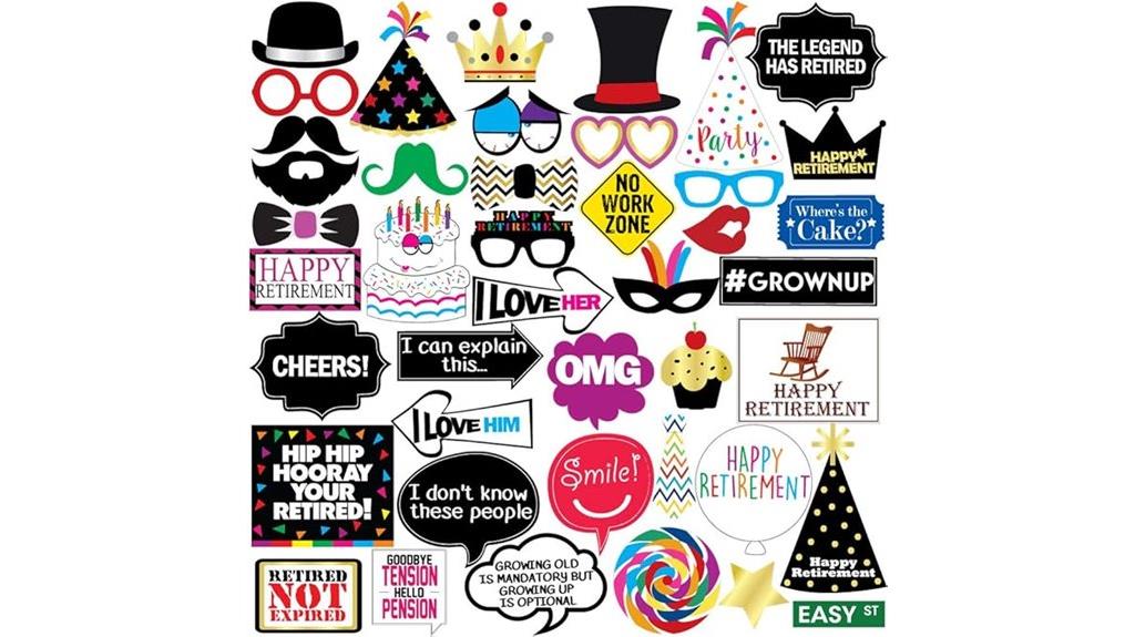 retirement photo props