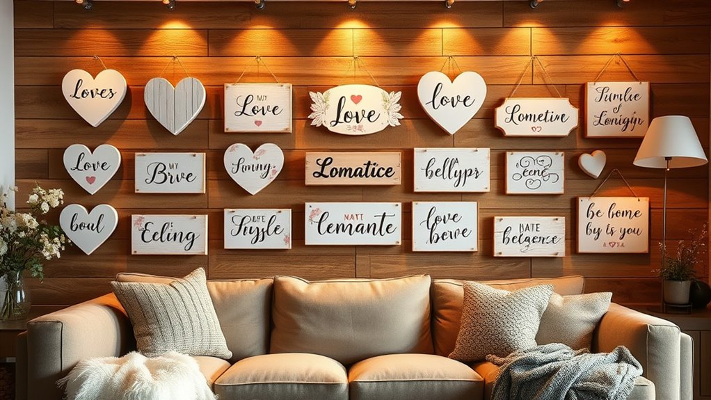 romantic home decor signs
