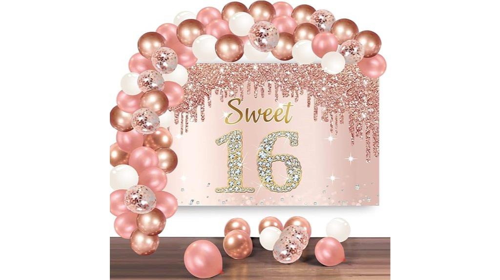 rose gold birthday celebration