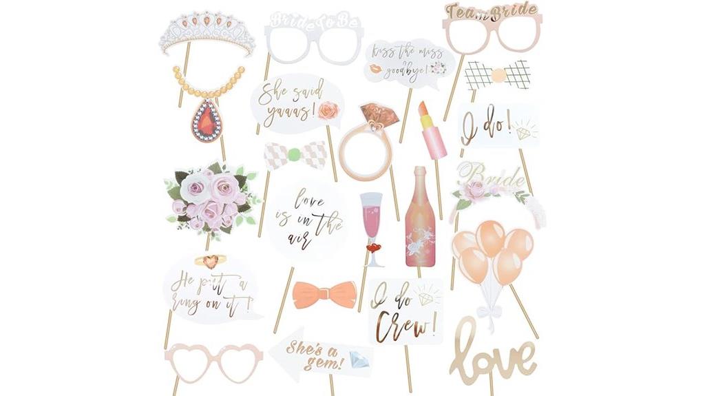 rose gold pink wedding props