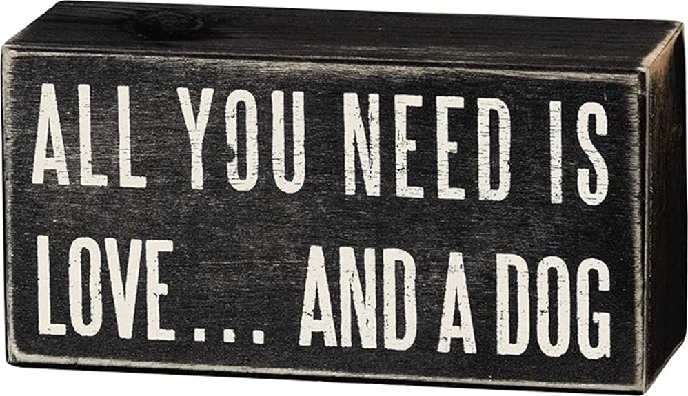 rustic dog lovers sign