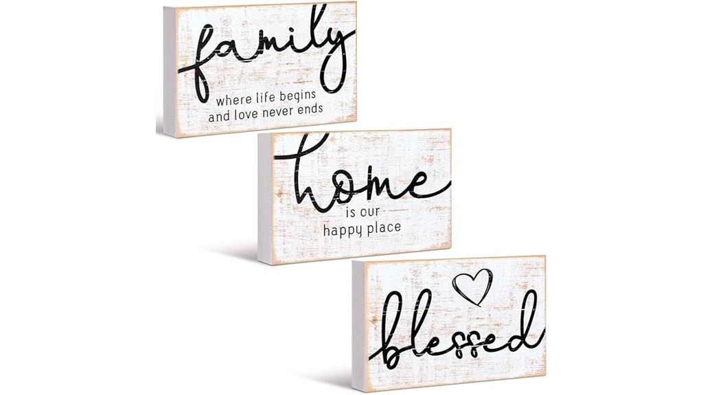rustic family home signs