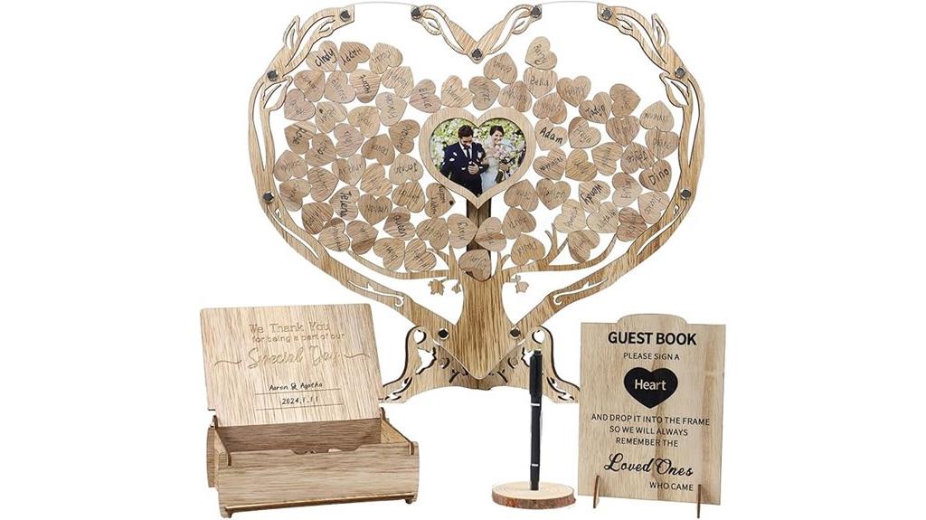 rustic wooden heart sign