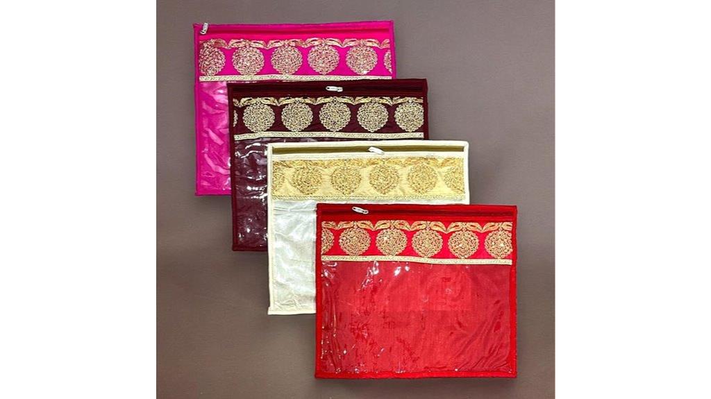 sari storage bags zipper