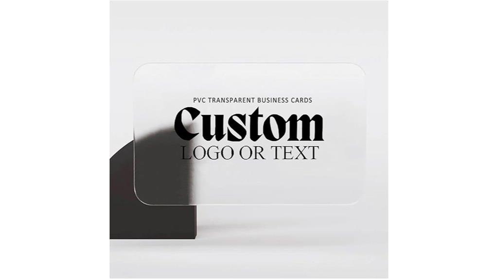 semi transparent plastic cards