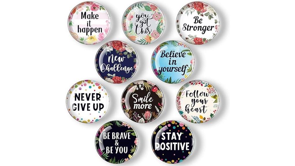 set of 10 motivational magnets
