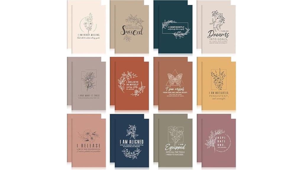 set of 24 affirmation notebooks