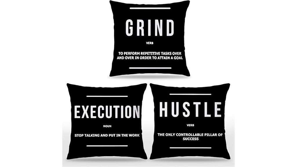 set of 3 inspirational pillows
