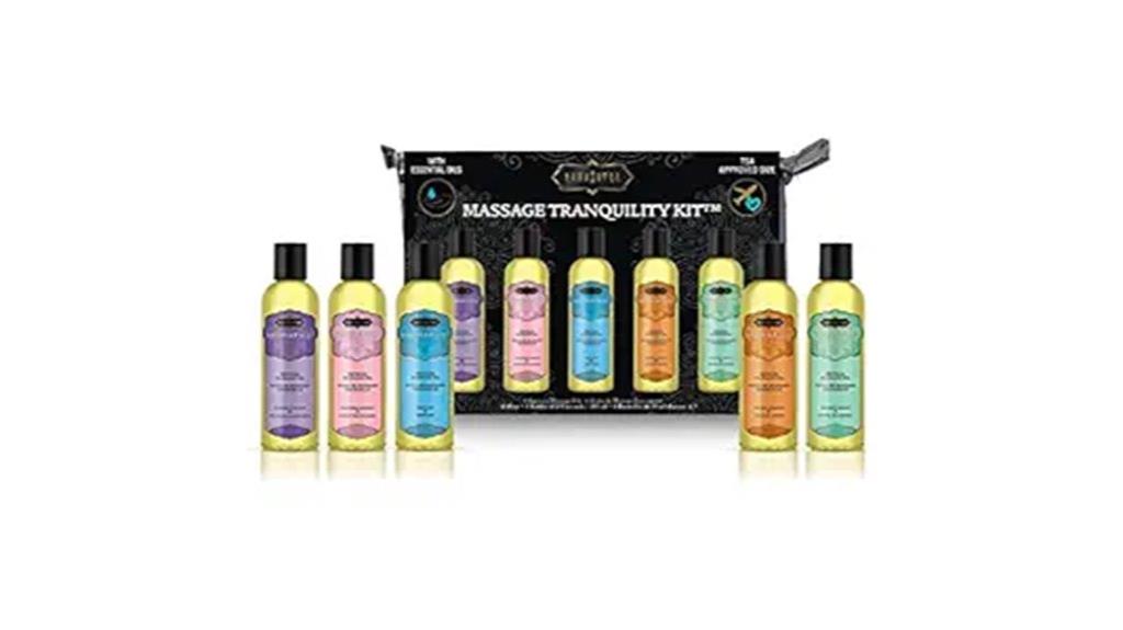 set of five massage oils