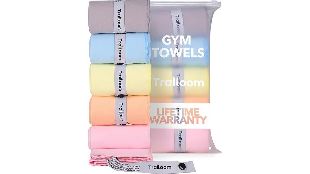 set of five towels