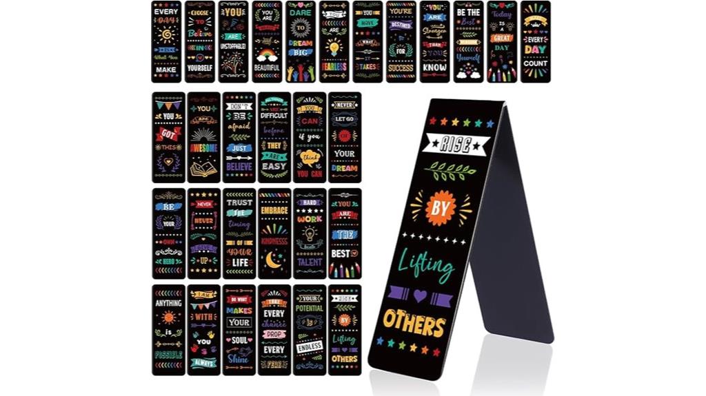 set of thirty motivational bookmarks