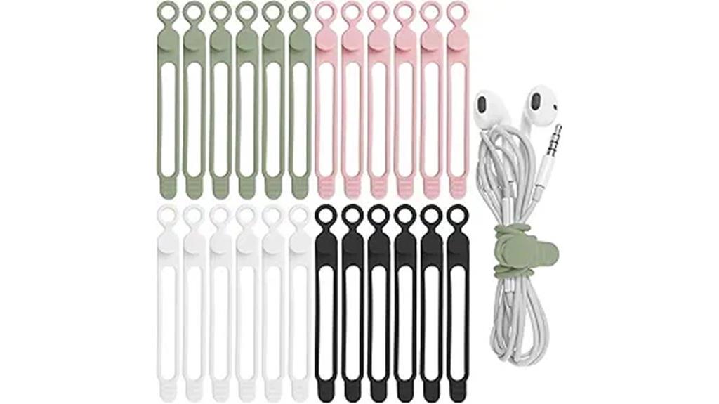 silicone cable organizer straps