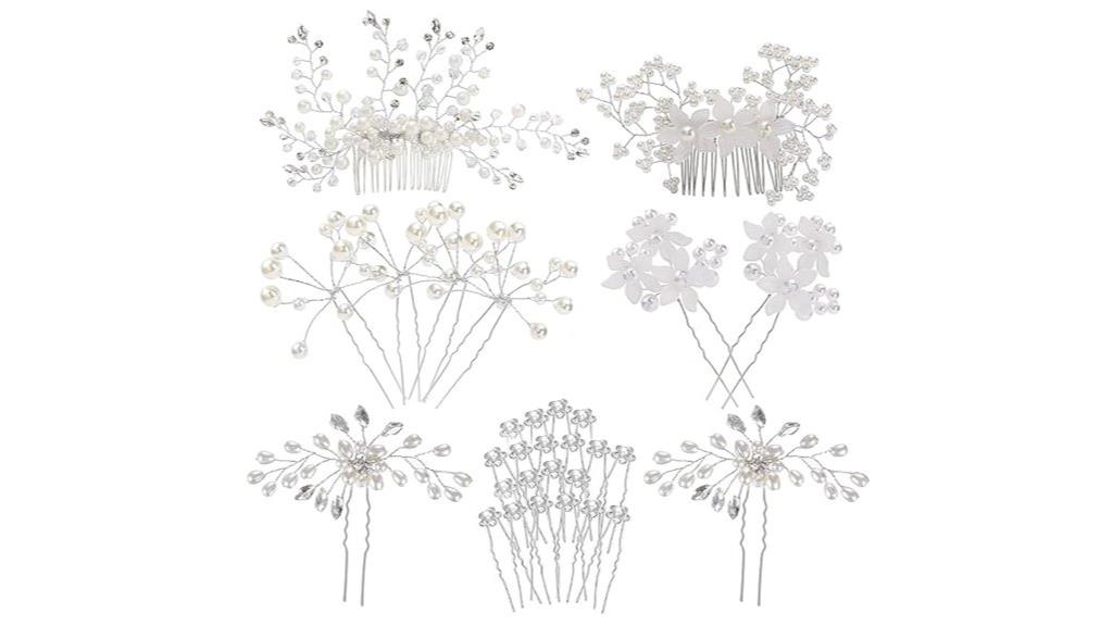 silver bridal hair accessories