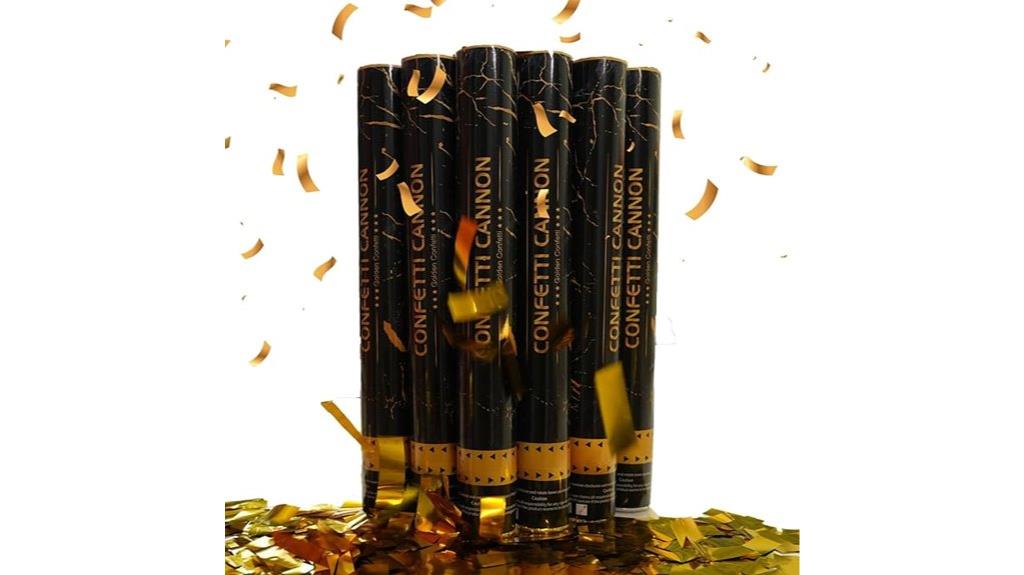 six 16 inch confetti poppers