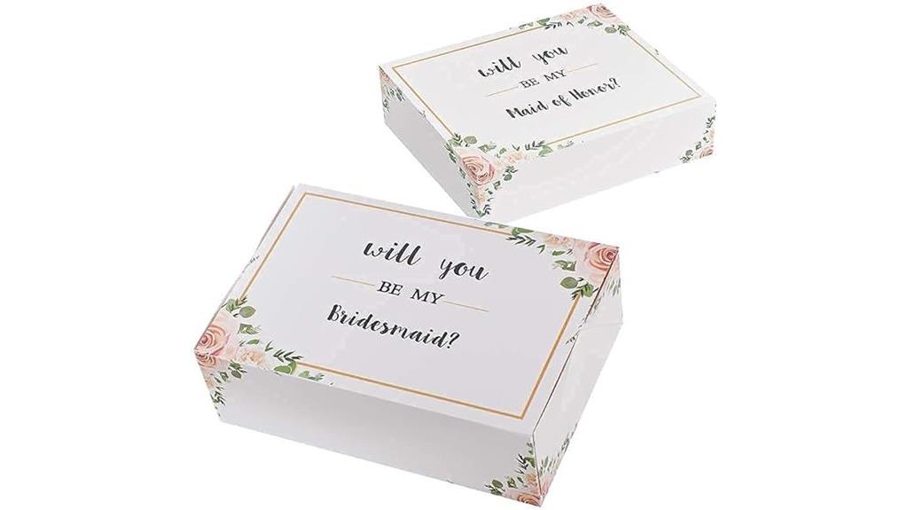 six bridesmaid proposal boxes
