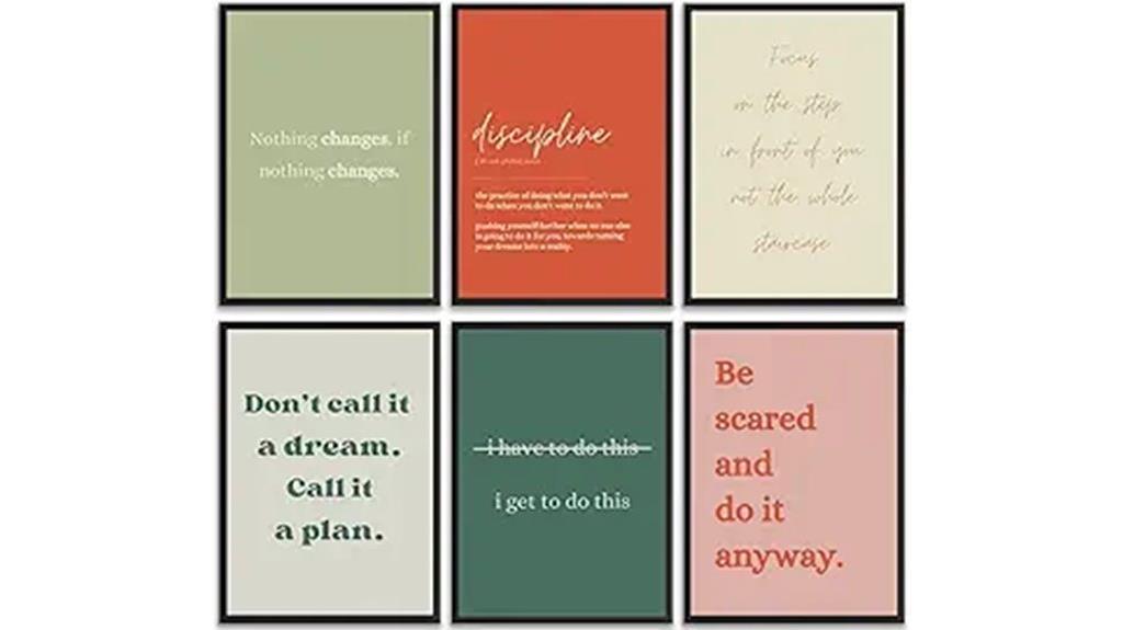 six motivational posters