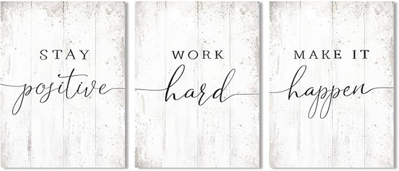 six motivational wall art