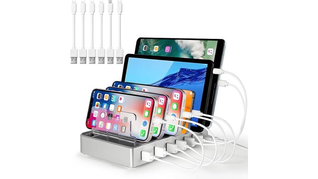 six port multi device charger